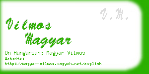 vilmos magyar business card